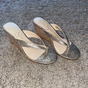 Jessica Simpson thong wedge Sandals